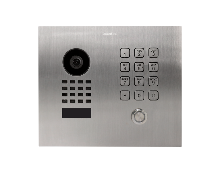 DoorBird D1101KH Classic Flush-Mount IP Video Door Station, 1 Call Button in Stainless Steel V2A