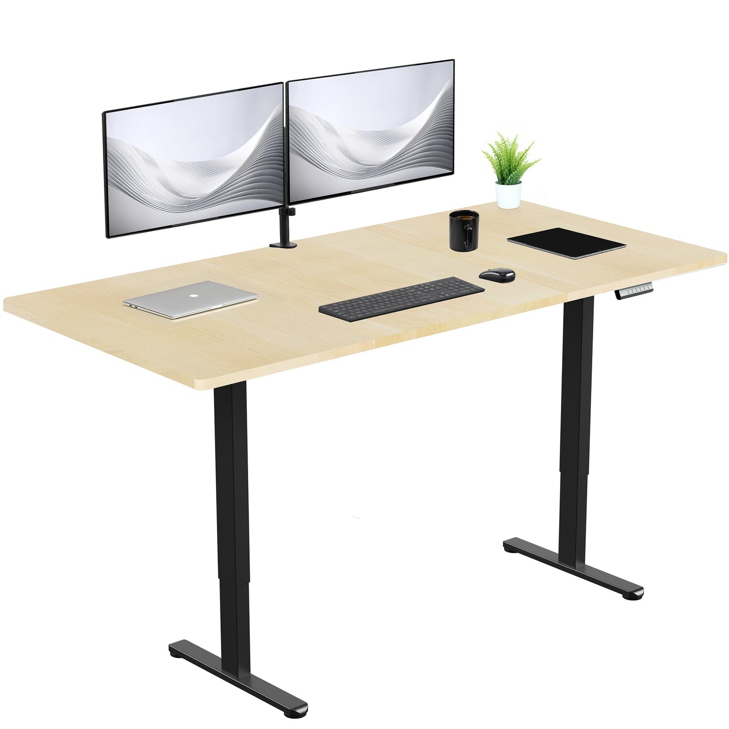 VIVO E2 Series - 71" x 36" Dual Motor Electric Desk - DESK-KIT-E2B7B-36