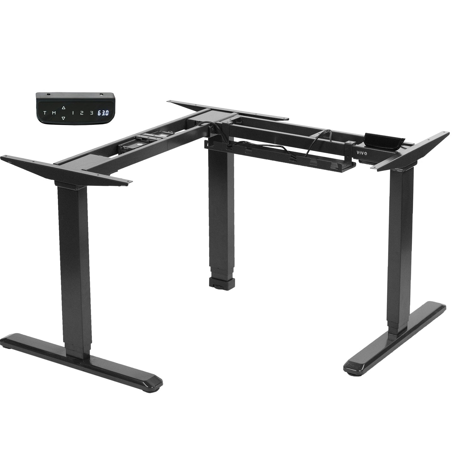 VIVO Electric Multi Motor Corner Frame with Touch Screen Memory Controller - DESK-V133E