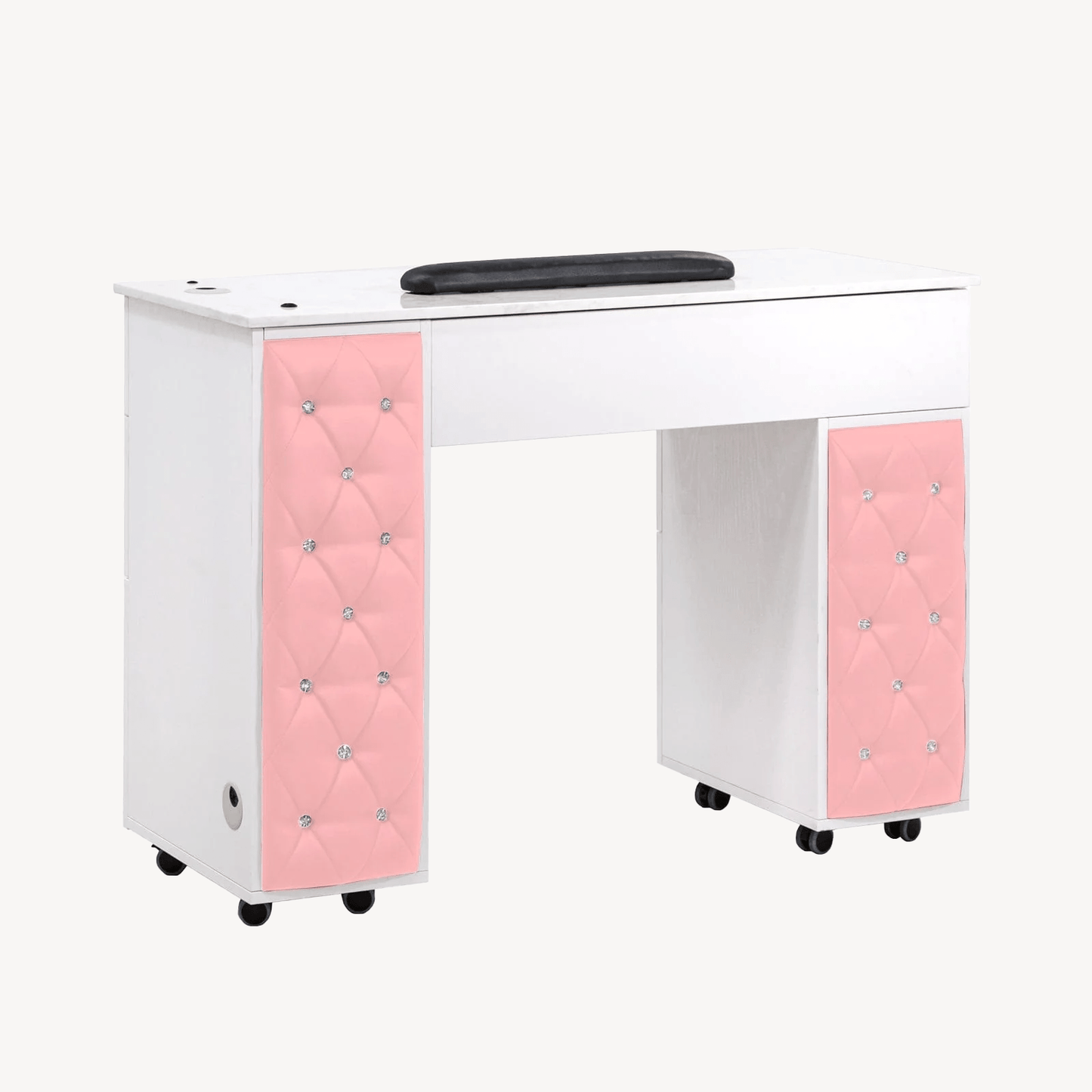 Mayakoba DREXEL Tufted Single Manicure Table - KAM-NTBL-151-WHT-KIT