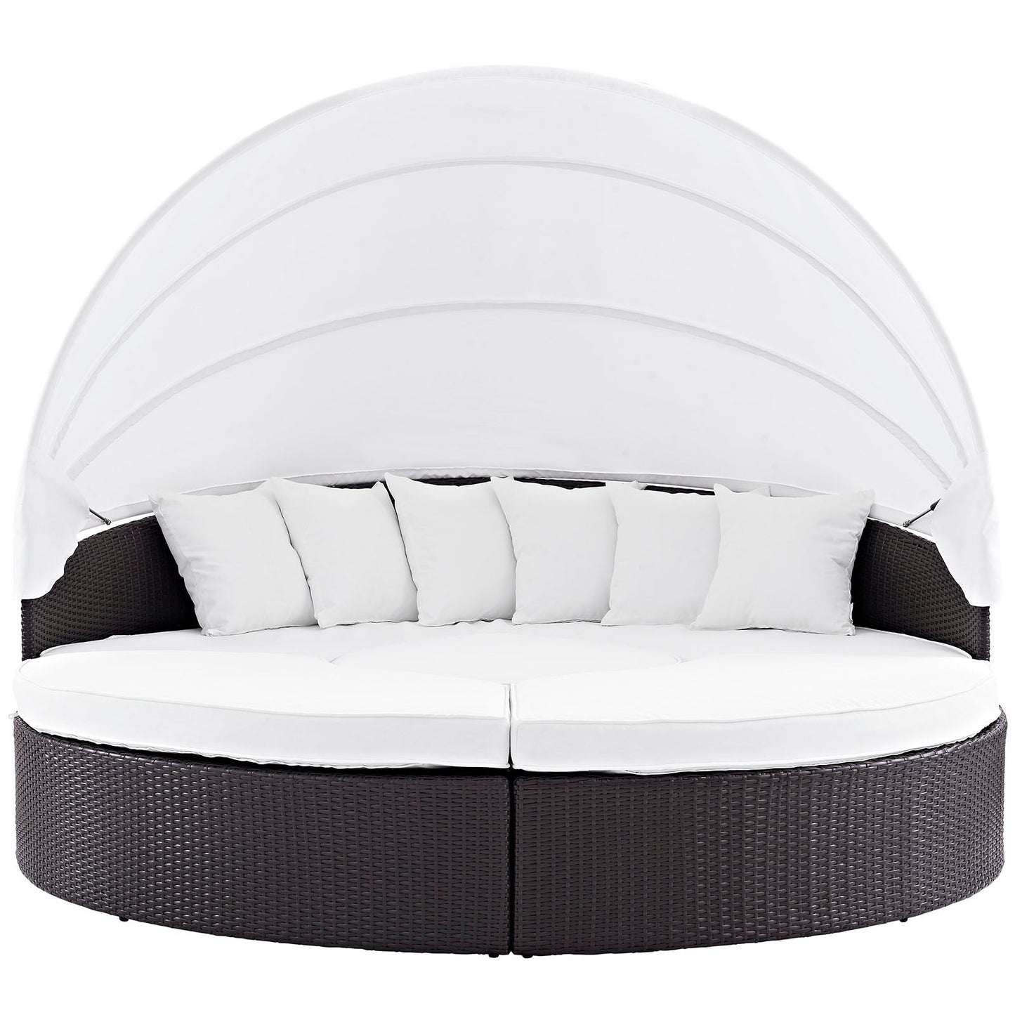 Modway Furniture Convene Wicker Rattan Outdoor Patio Canopy Sectional Daybed by Modway - EEI-2173-EXP-MOC-SET