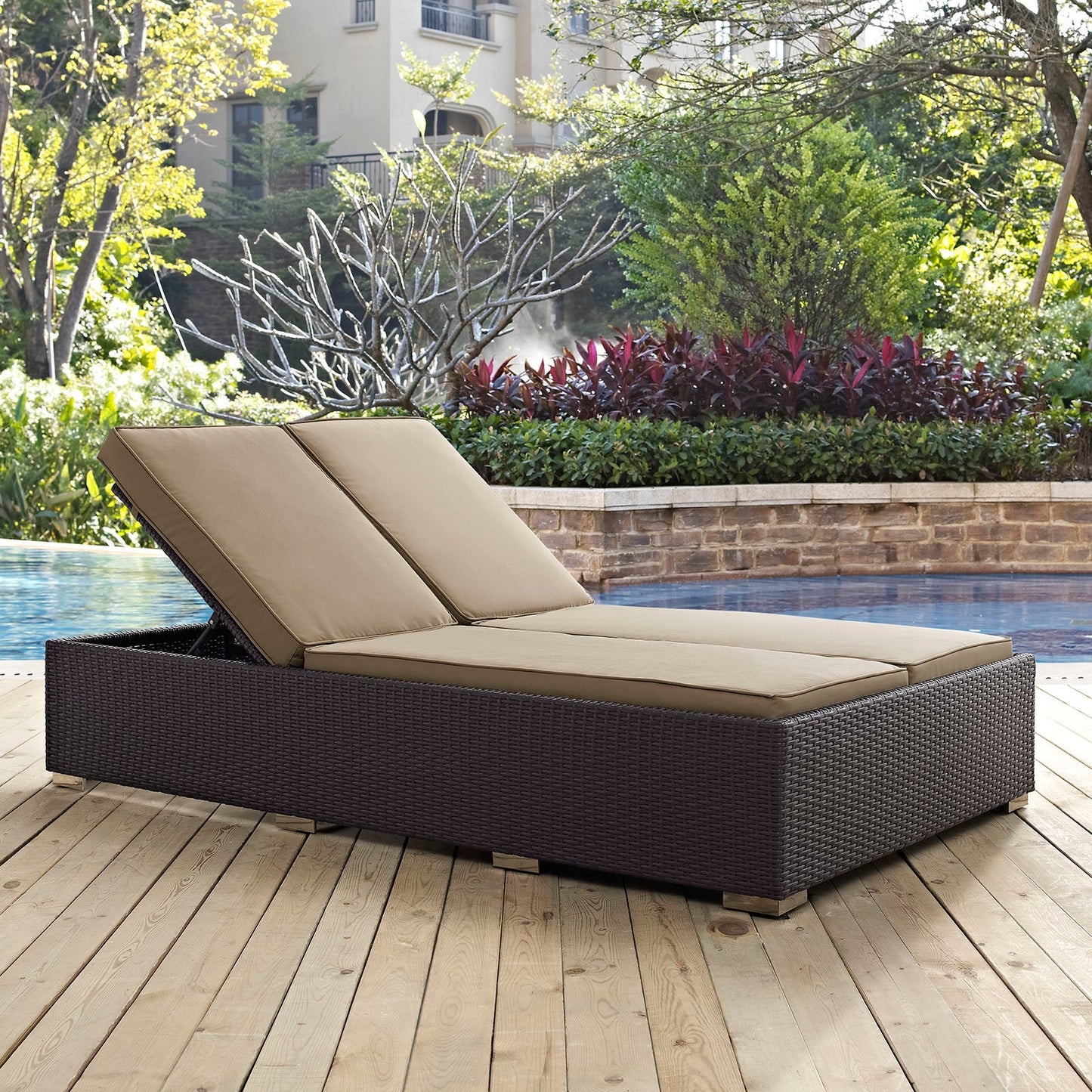 Modway Furniture Convene Double Outdoor Patio Chaise - EEI-2177-EXP-MOC