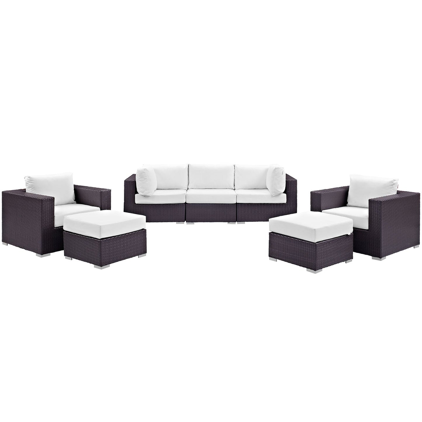 Modway Furniture Convene 7 Piece Outdoor Patio Sectional Set by Modway – EEI-2200-EXP-BEI-SET