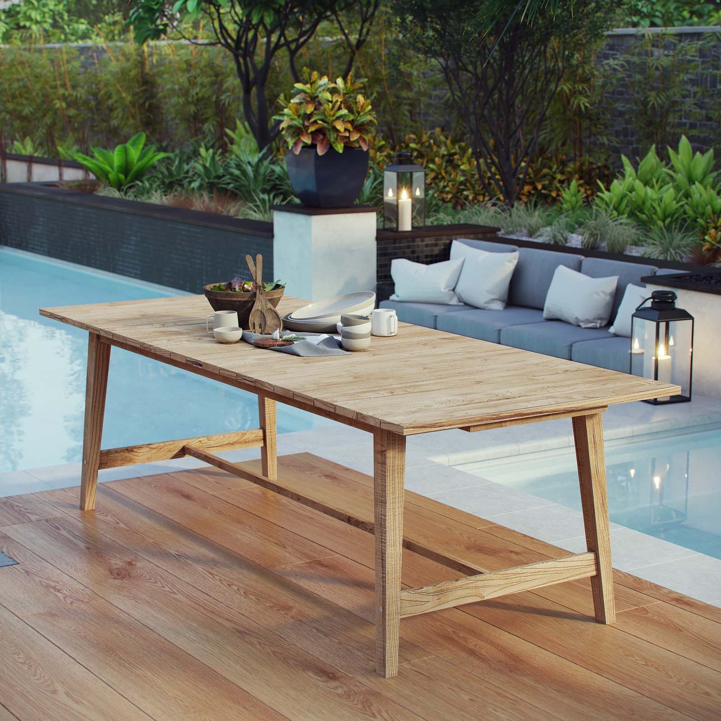 Modway Furniture Dorset Outdoor Patio Teak Dining Table - EEI-2713-NAT