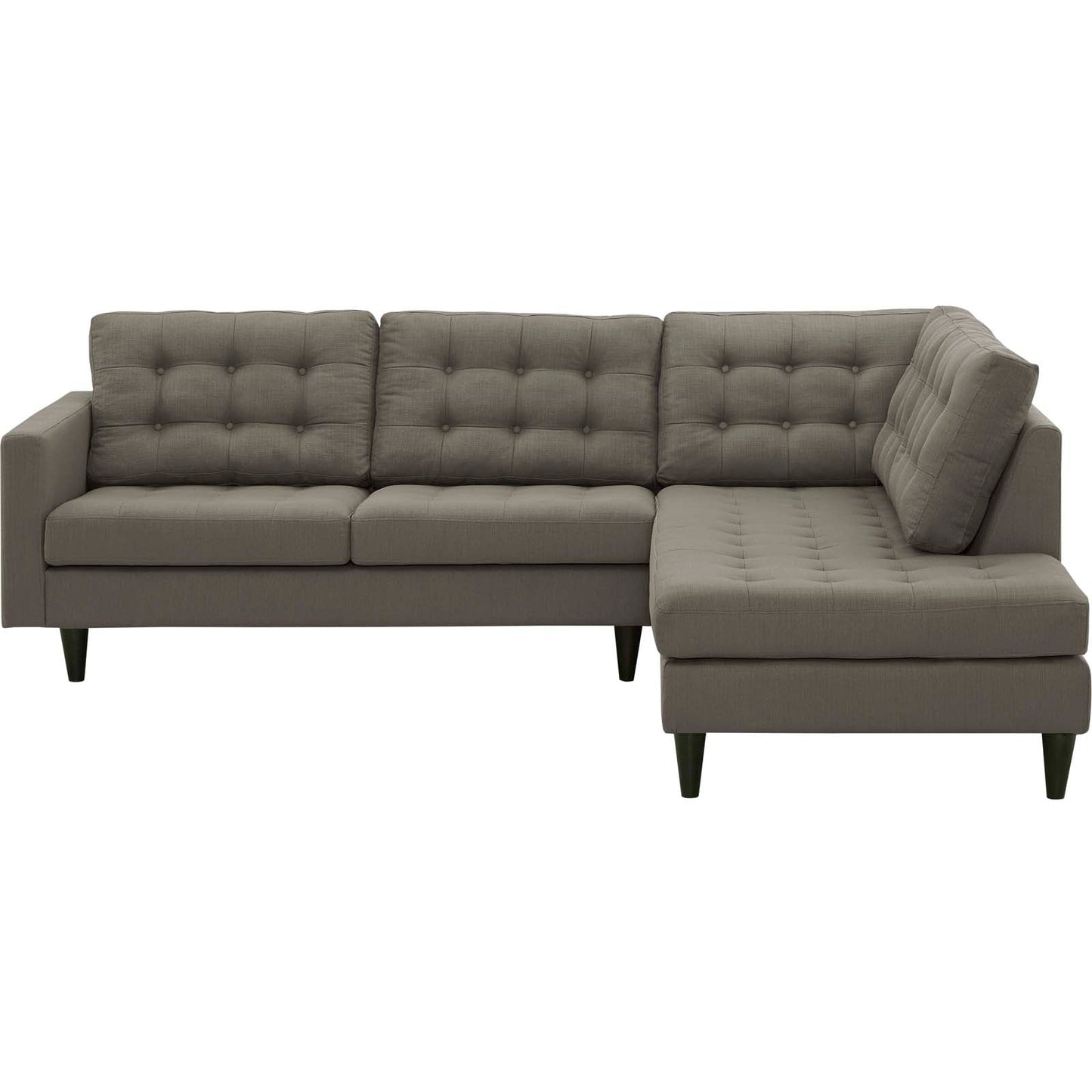 Modway furniture Empress 2 Piece Upholstered Fabric Right Facing Bumper Sectional - EEI-2797-AZU