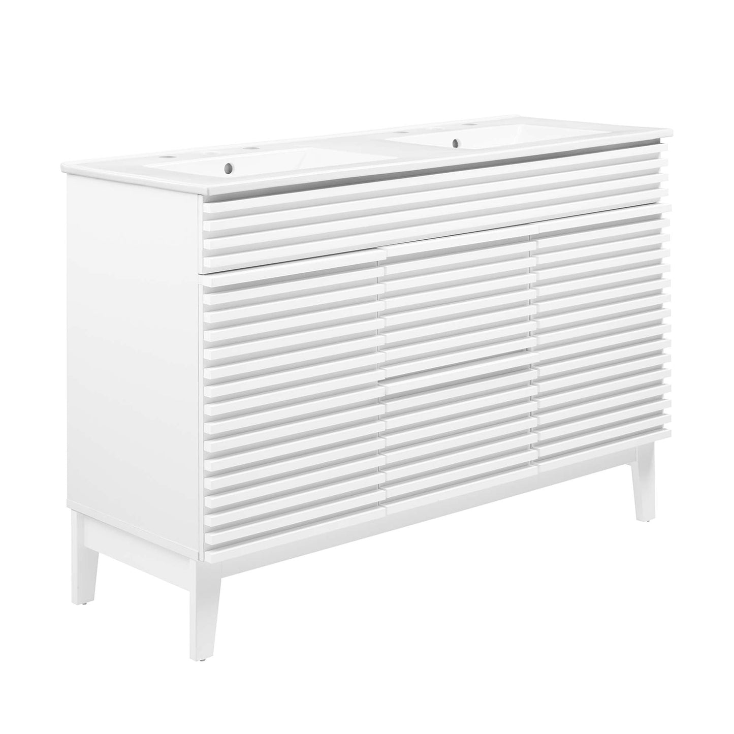 Modway furniture Render 48" Bathroom Vanity with White Basin Included - EEI-4439-WAL-WHI