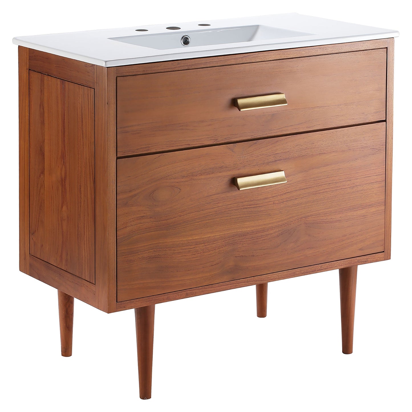 Modway furniture Cassia Bathroom Vanity Basin Included - EEI-5108-NAT-WHI