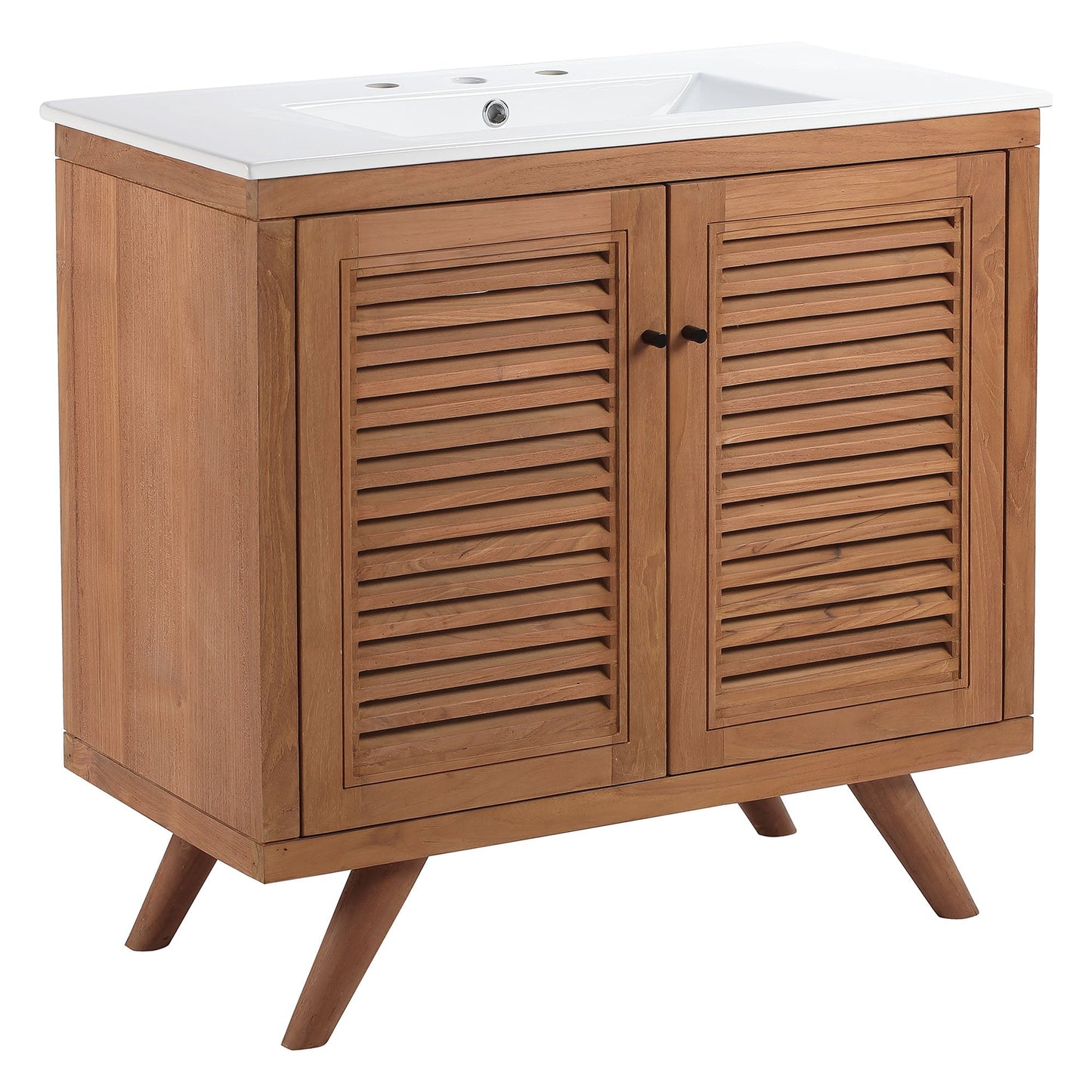 Modway furniture Birdie Bathroom Vanity Basin Included - EEI-5112-NAT-WHI