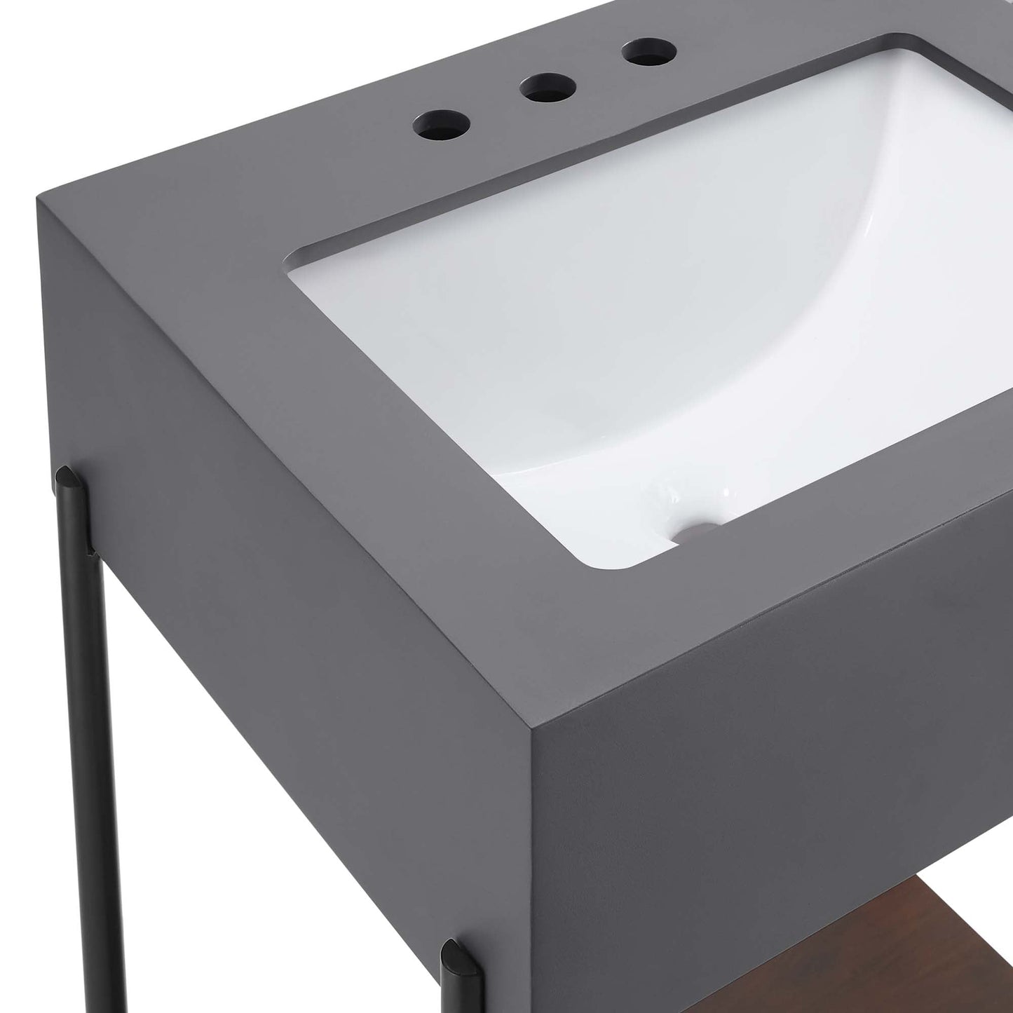 Modway furniture Etch 24" Bathroom Vanity with Sink - EEI-6861-BLK-WHI