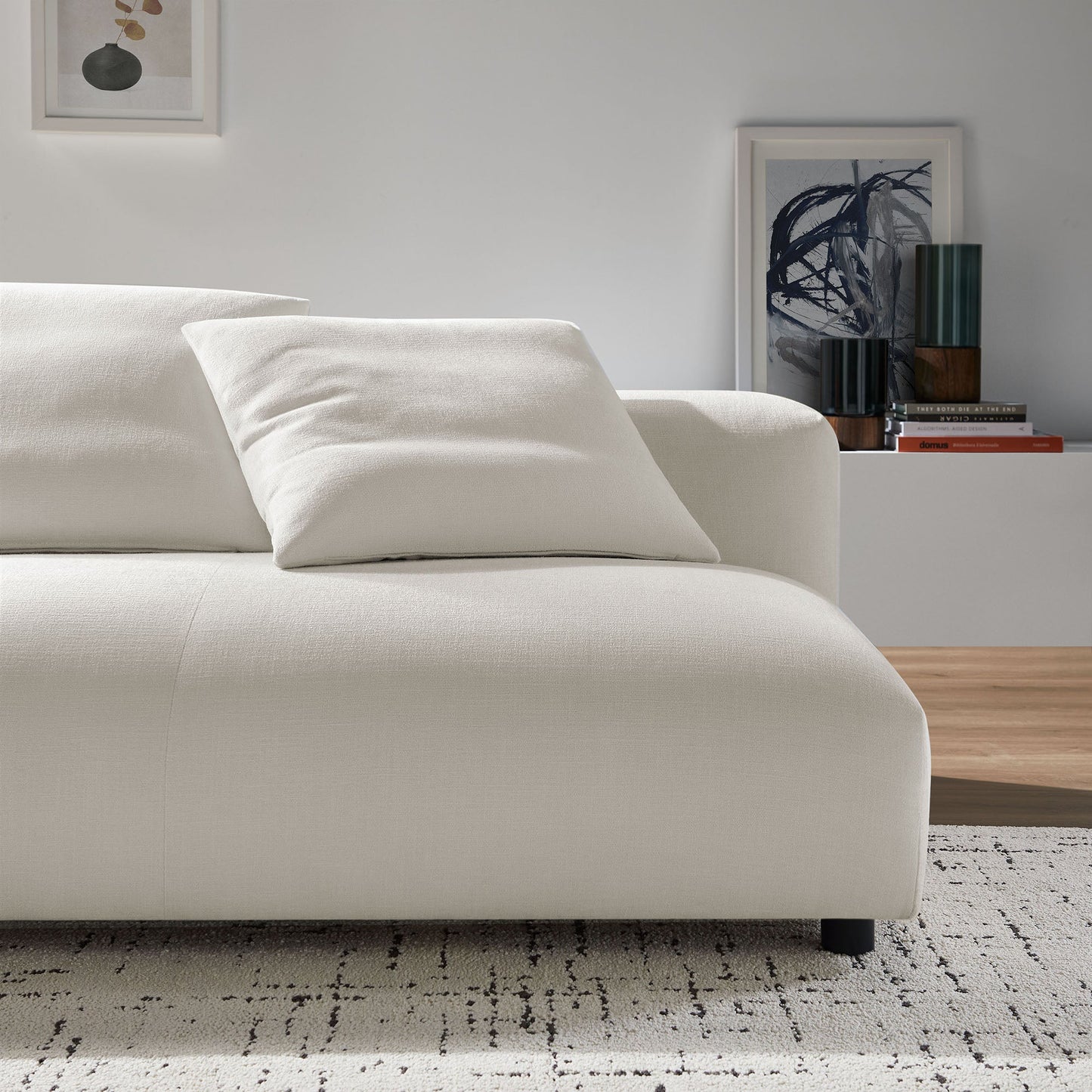 Modway Furniture Solace Modular Upholstered Armless Loveseat – Flexible Comfort for Modern Living Spaces, 800 lbs Capacity - EEI-6891-SAL