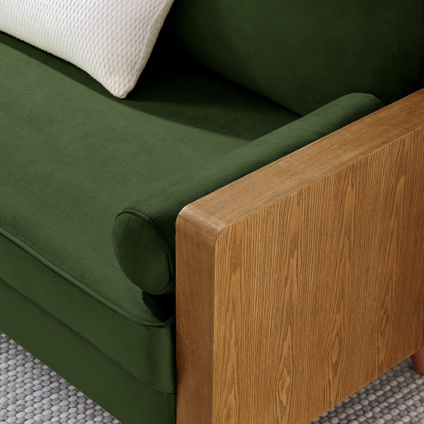 Modway furniture Kellan Performance Velvet Loveseat - Luxurious Mid Century Modern Design for Stylish Comfort - EEI-6945-WAL-MOG