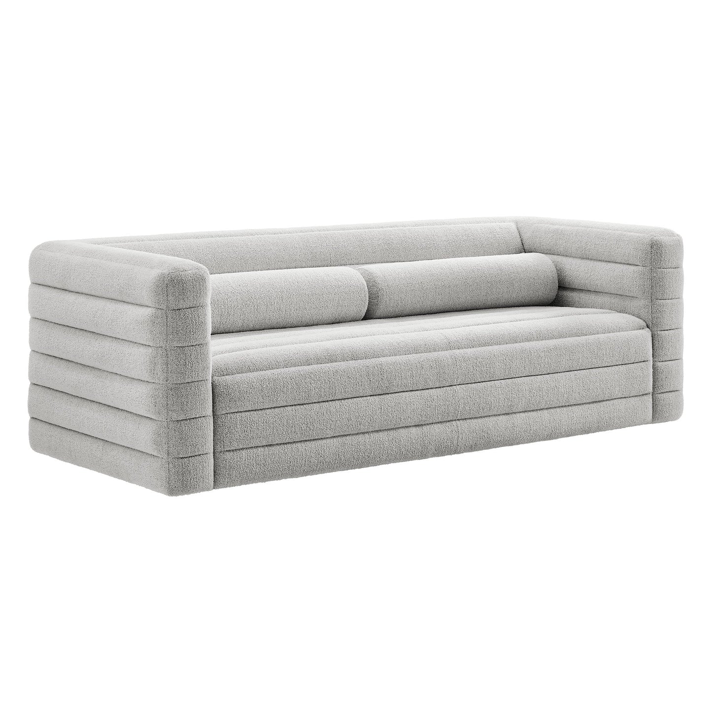 Modway furniture Relle Channel Tufted Boucle Upholstered Sofa - EEI-7136-CHA