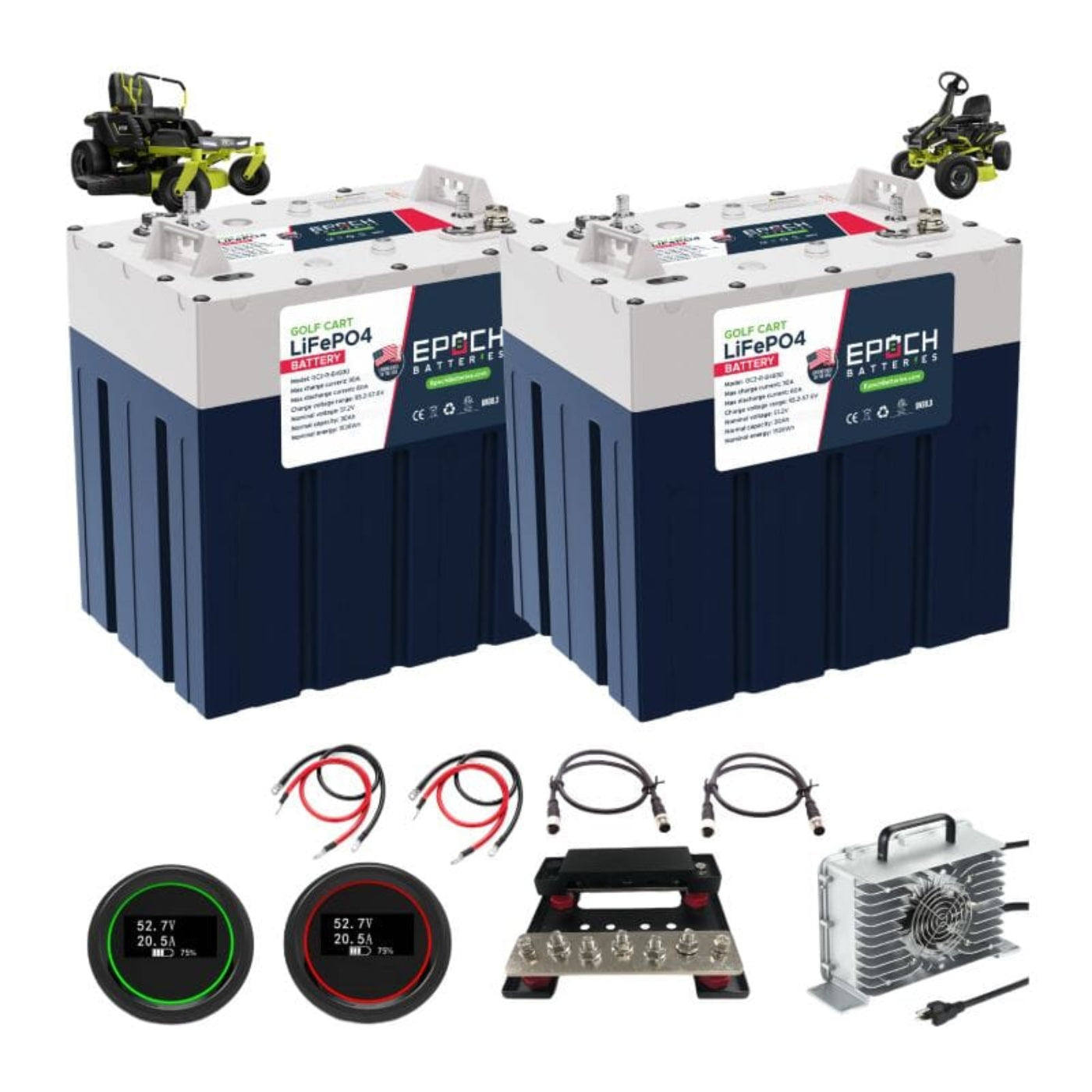 Epoch 48V 30Ah or 60Ah Ryobi Electric Lawn Motor - Replacement Lithium Battery Kit - Ryobi-48V-30Ah-Kit