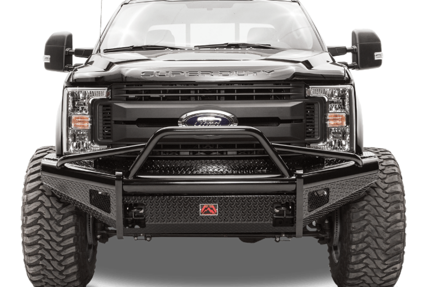Fab Fours FS05-S1262-1 Ford F450/F550 Superduty 2005-2007 Black Steel Front Bumper with Pre-Runner Guard