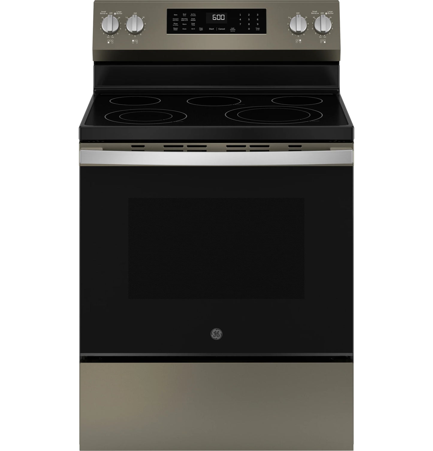GE Appliances 30" Free-Standing Electric Convection Range with No Preheat Air Fry and EasyWash Oven Tray Fingerprint Resistant Slate - GRF600AVES