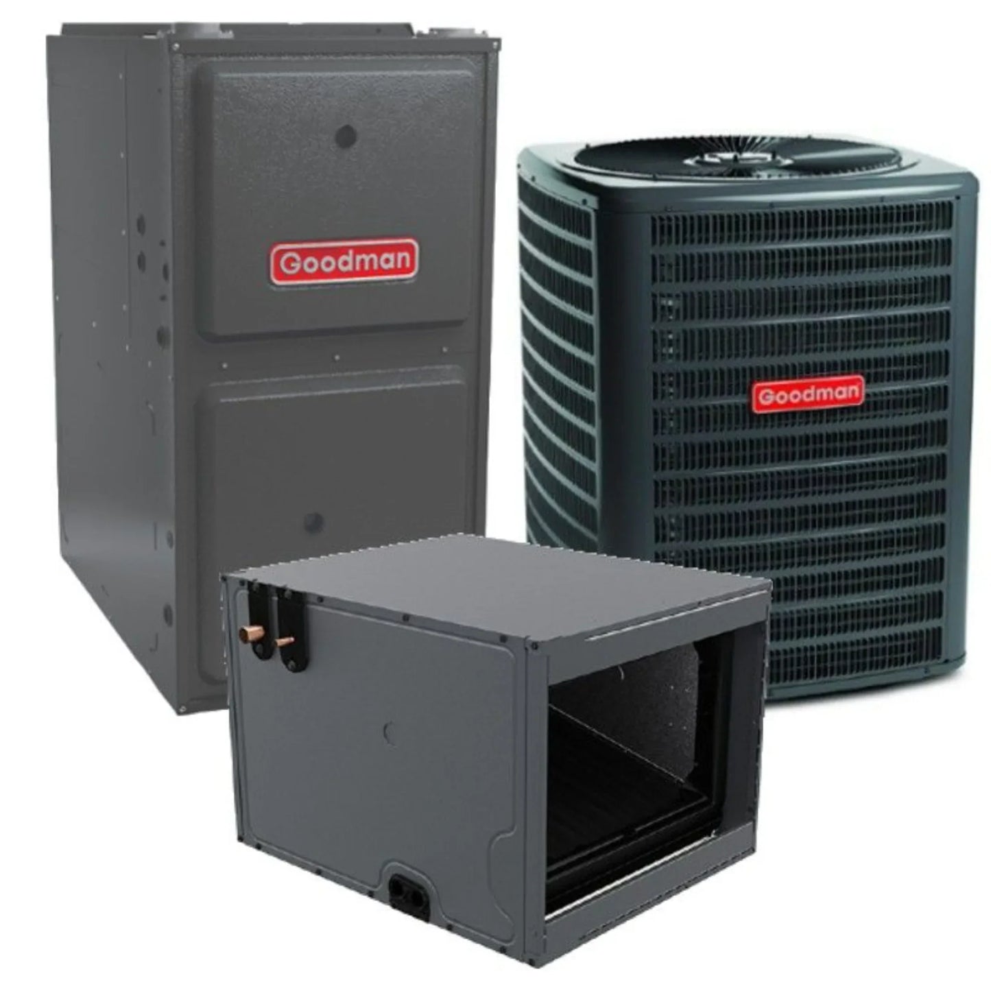 Goodman - 2 Ton/80,000 BTU 92% AFUE Gas Furnace and Air Conditioner System - Horizontal - 15.2 SEER2 - R32 - CHPTA3026B3
