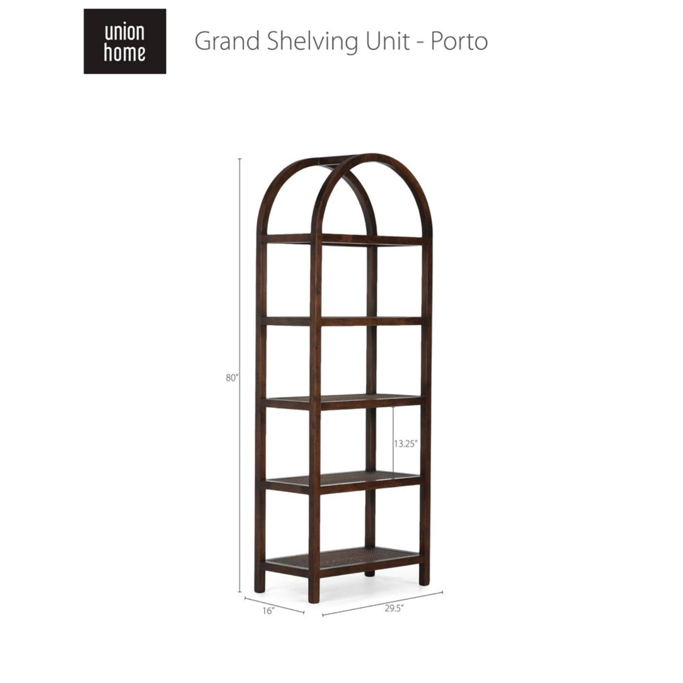 Union Home Grand Shelving Unit – Natural - LVR00095
