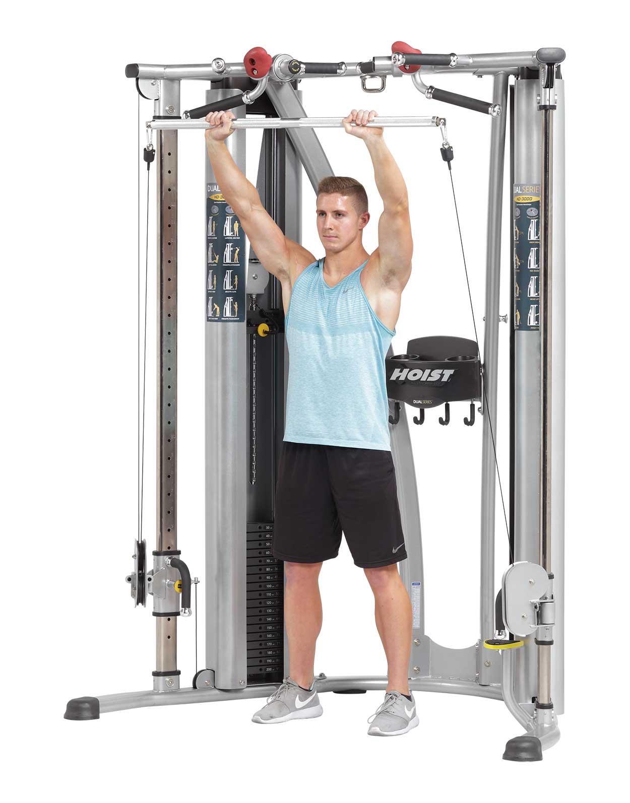 Hoist Dual Pulley Functional Trainer - HD-3000EZG Black
