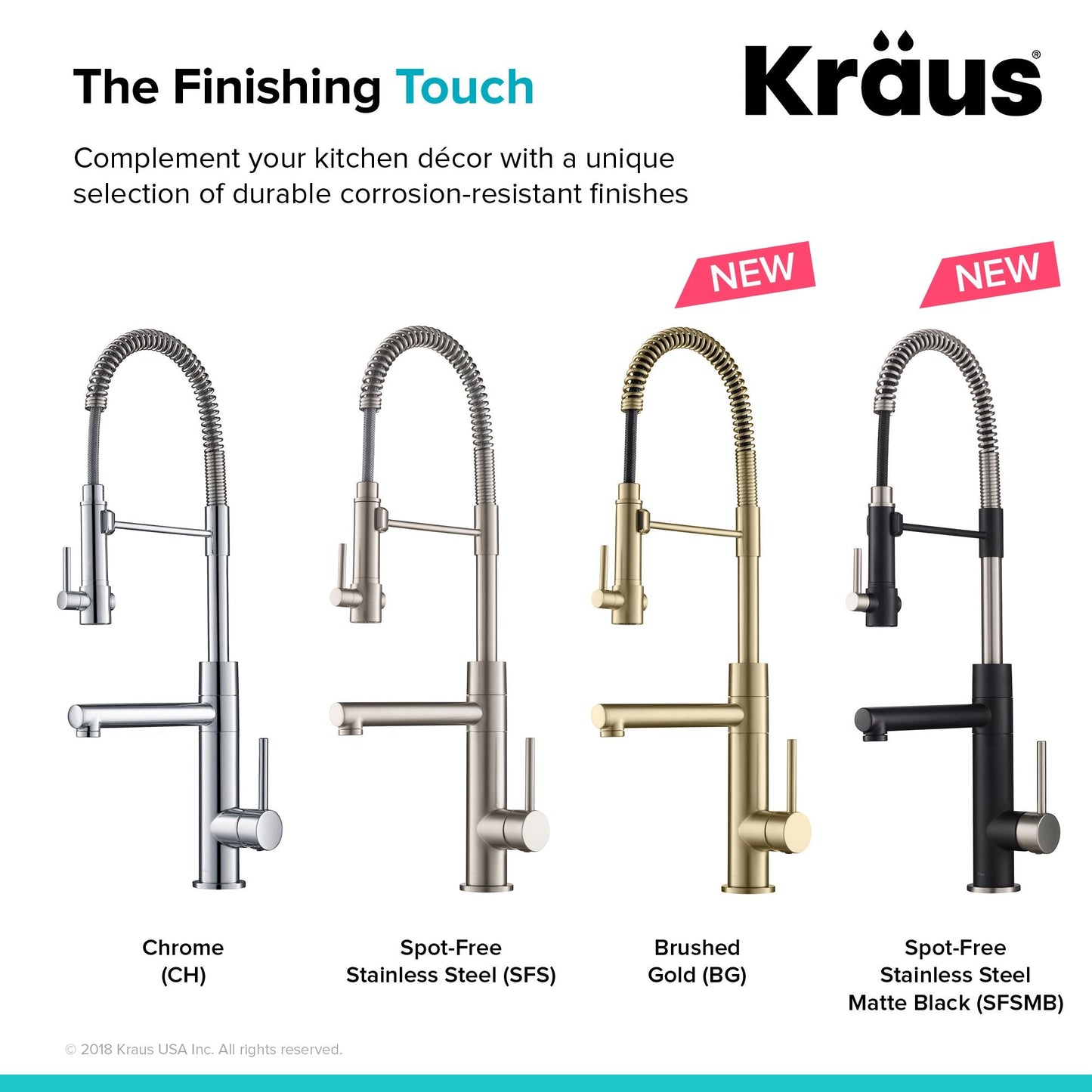 KRAUS Artec Pro 2-Function Commercial Style Pre-Rinse Kitchen Faucet in Brushed Gold - KPF-1603BG