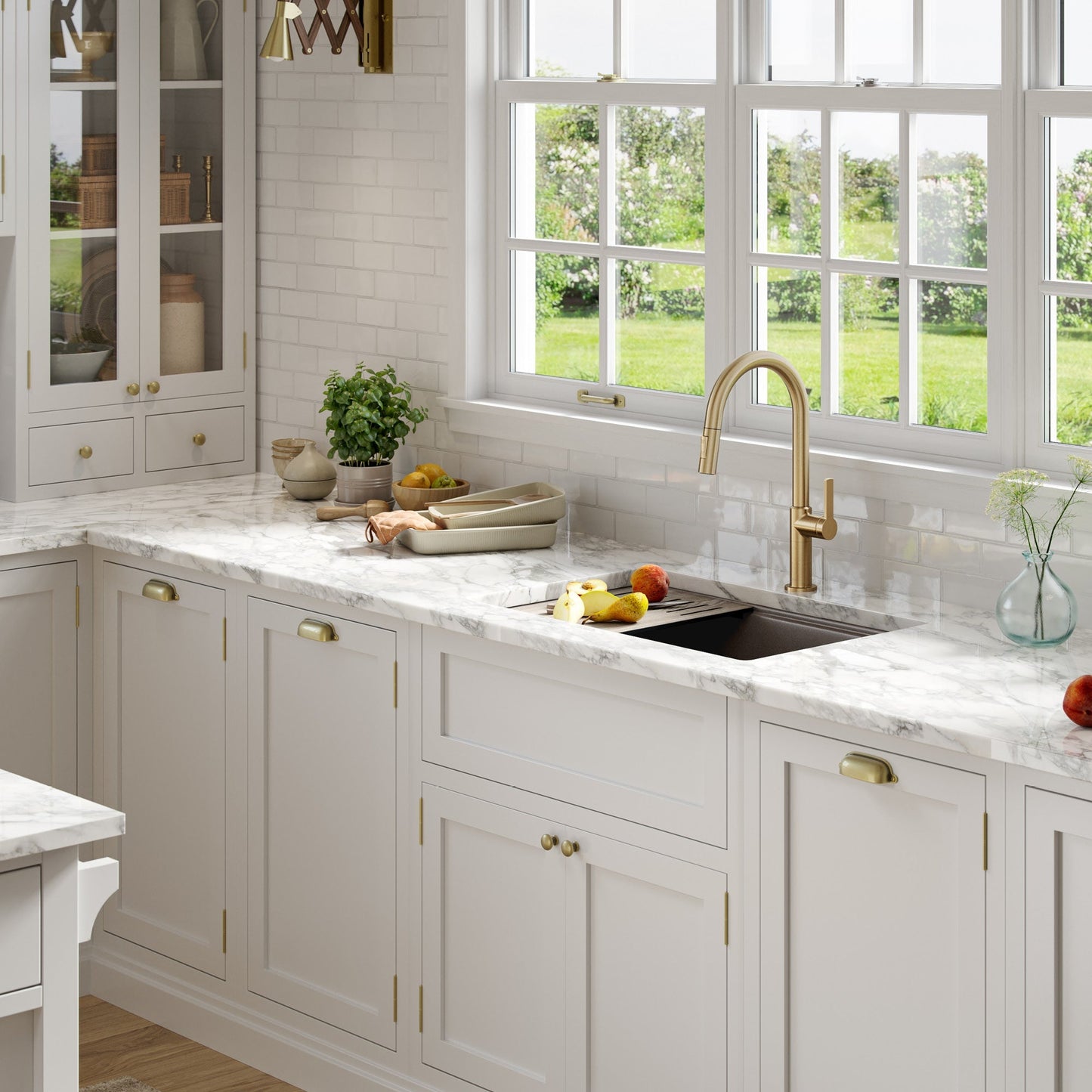 KRAUS Bellucci Workstation 30" Undermount Granite Composite Single Bowl Kitchen Sink with Accessories - KGUW2-30MBL