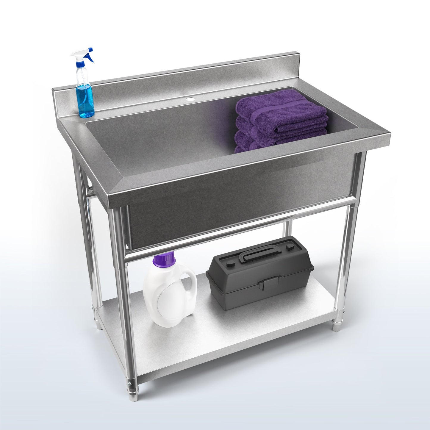 VIVO Life Finds by VIVO Stainless Steel Single Bowl Large Utility Sink - LF-US1SL