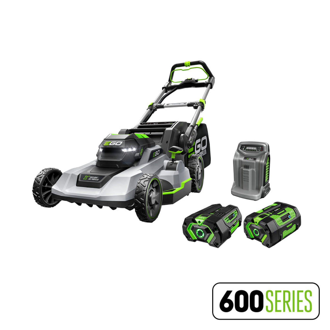 EGO Power+ 21” Self-Propelled Mower with Touch Drive with 4.0Ah + 6.0Ah Batteries and 550W Rapid Charger - LM2123SP-2