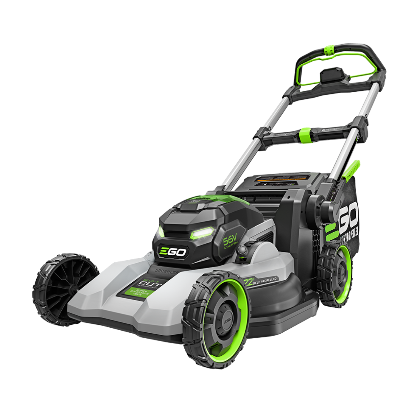Ego Power+ 22'' Super Composite Mower with Peak Power Includes Select Cut and Touch Drive Self-Propelled Systems with (2) 6Ah Batteries and Dual Port Charger - LM2244SP-2
