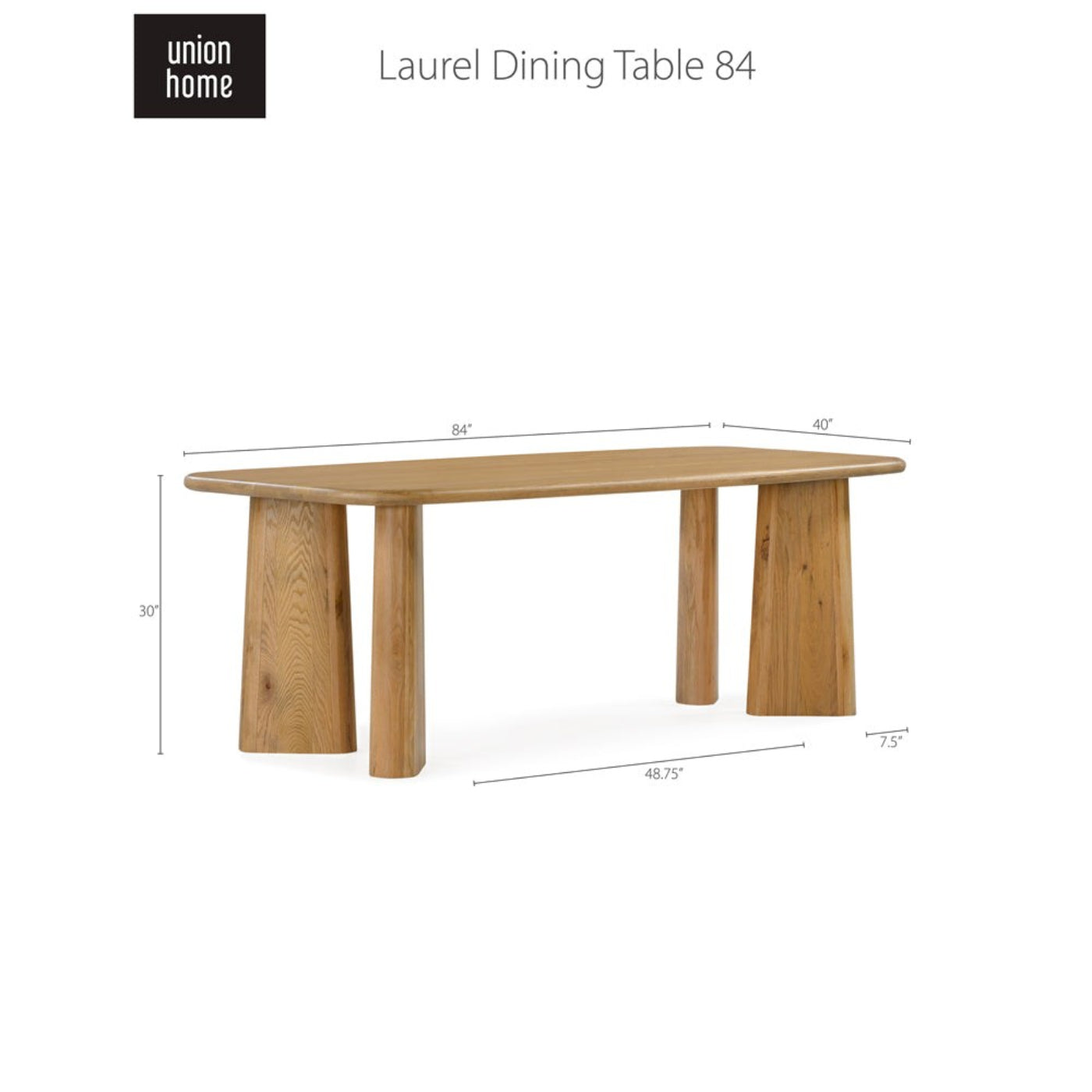 Union Home Laurel Dining Table 84" - DIN00108