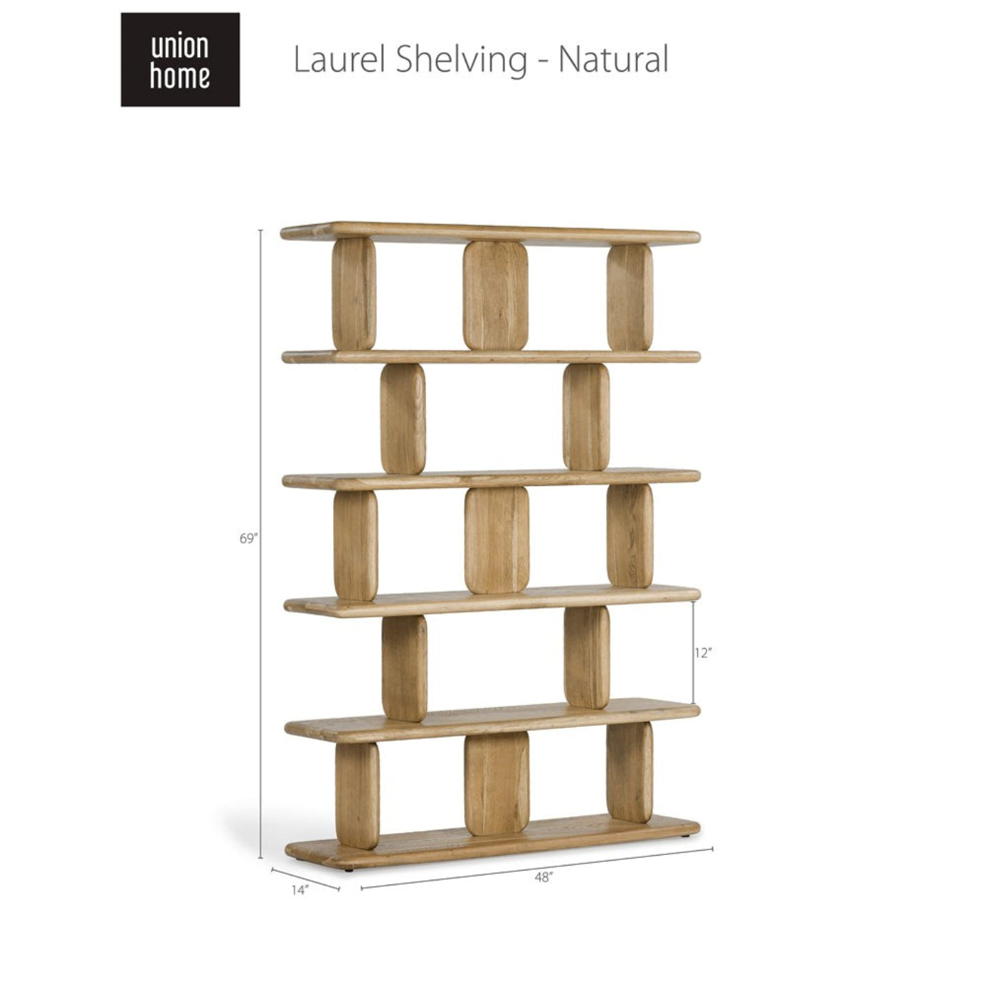 Union Home Laurel Shelving - Natural - LVR00334