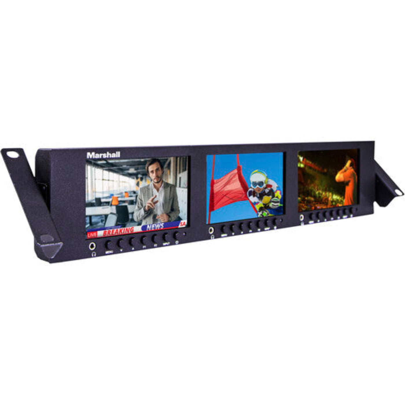 Marshall Electronics Triple 5" Rackmount LCD Monitor (2 RU) - ML-503