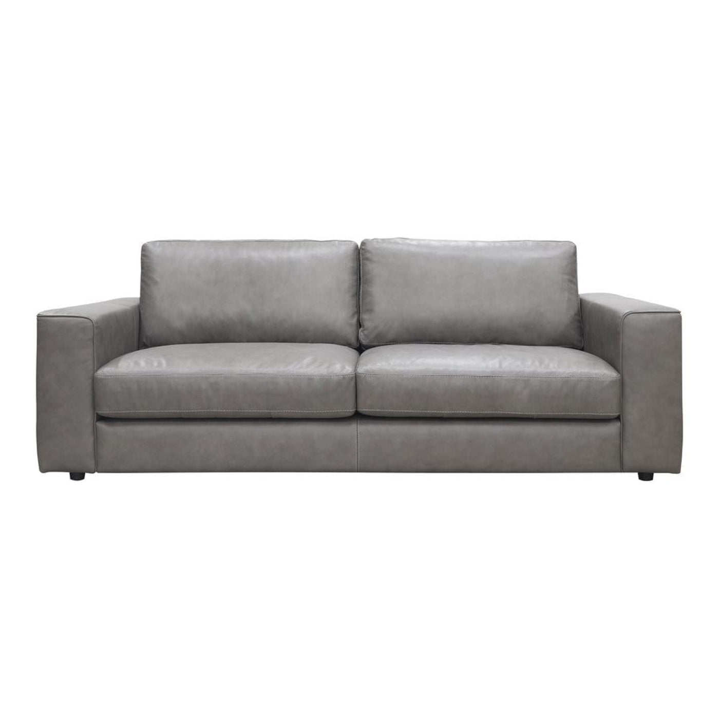 Moe's Home Collection Hansen Leather Sofa Concrete Gray - XQ-1009-15