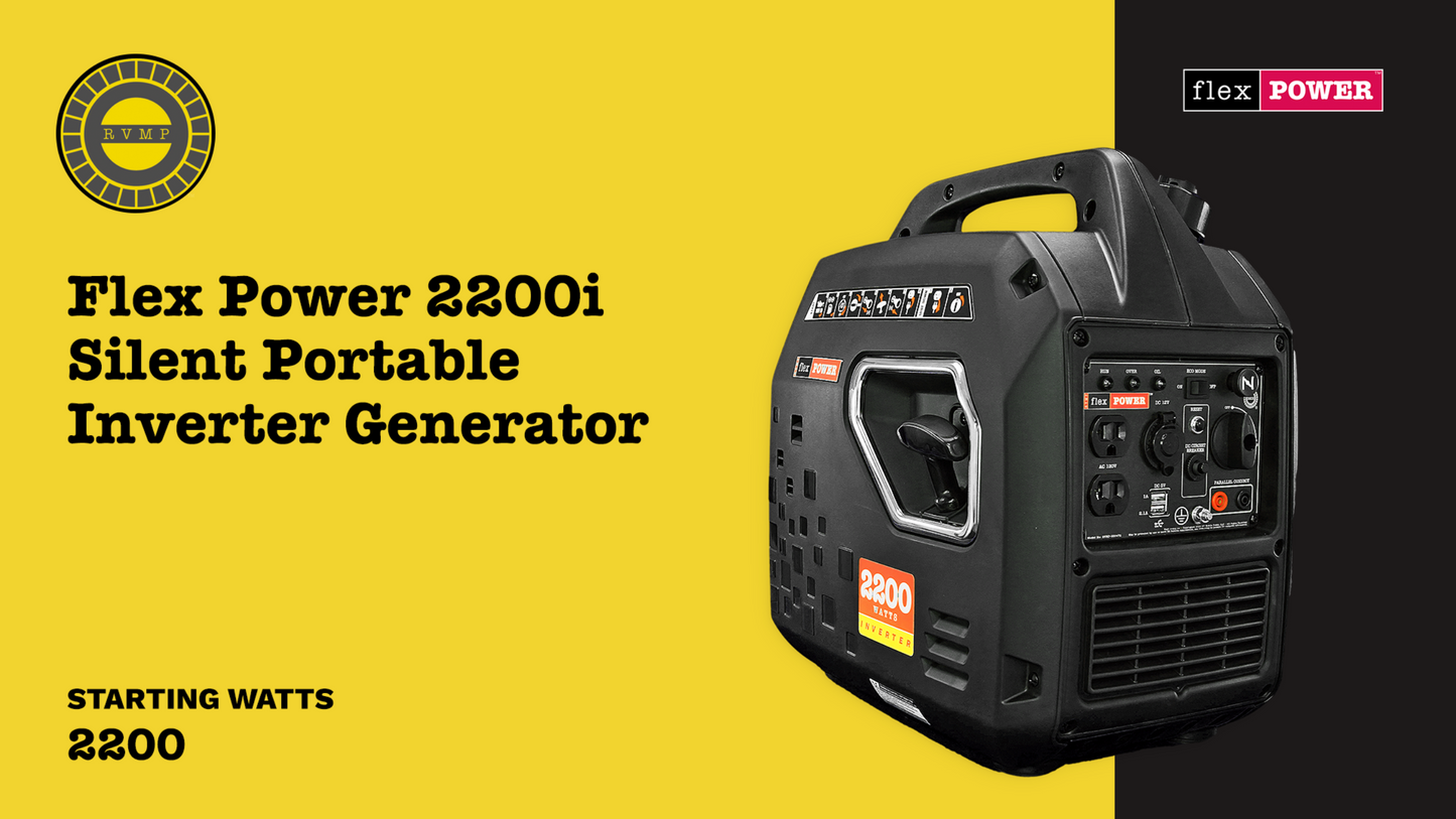 RVMP Flex Power 2200i | 2200 Watt Silent Inverter Portable Generator - 220472
