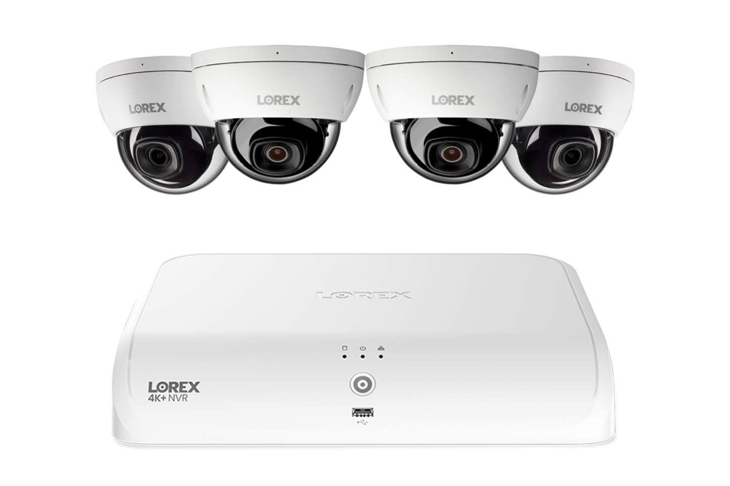 Lorex Fusion Series 4K 16 Channel (8 Wired + 8 Fusion Wi-Fi) 2TB Wired System with A4 Wired 2K IP Dome Cameras - N2K2-84BD-A4-2