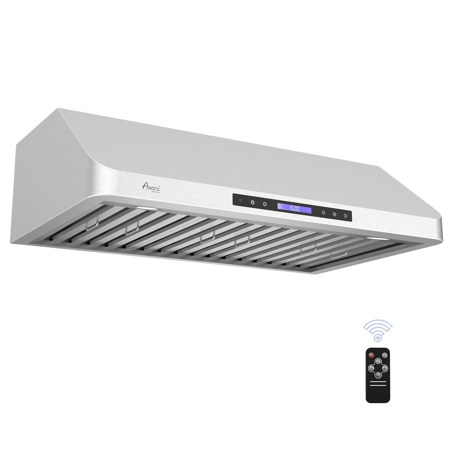 AWOCO RH-S10 Under Cabinet Range Hood Touch Remote Control 10" High 1000 CFM - RH-S10-30
