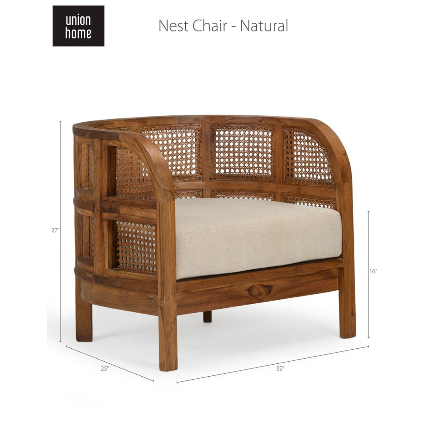 Union Home Nest Chair - Natural - LVR00094