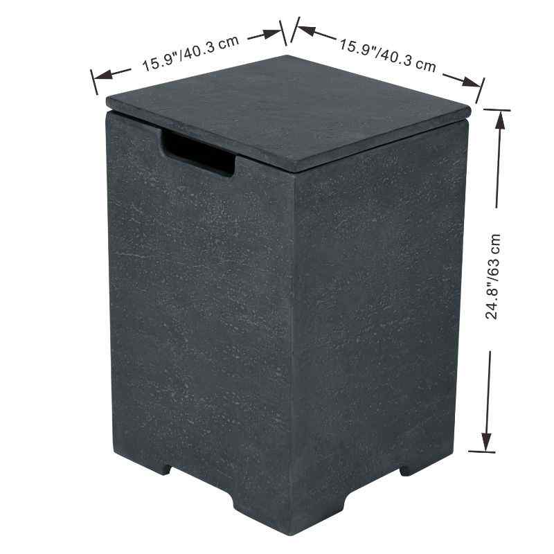 Elementi Square Tank Cover Dimension