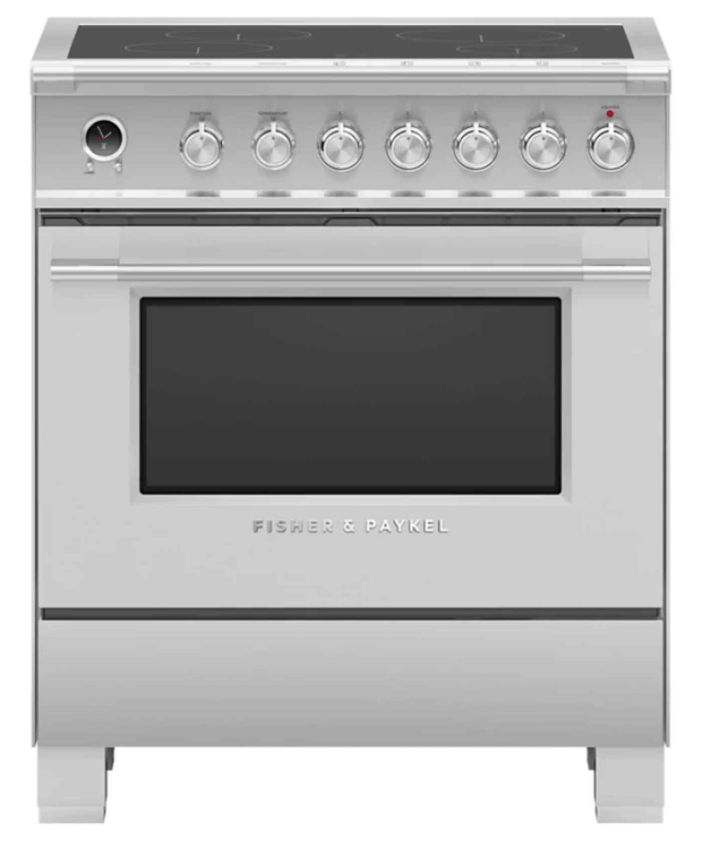 Fisher Paykel 30" Series 9 Classic 4 Zone Induction Self-Cleaning Range Stainless Steel - OR30SCI6X1