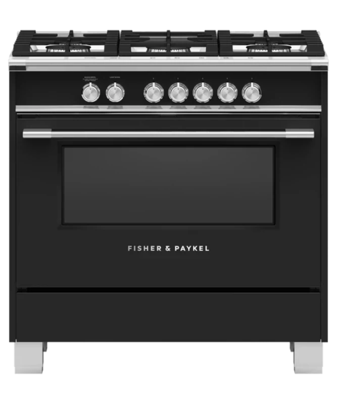 Fisher Paykel 36" Series 7 Classic 5 Burner Gas Range Black - OR36SCG4B1