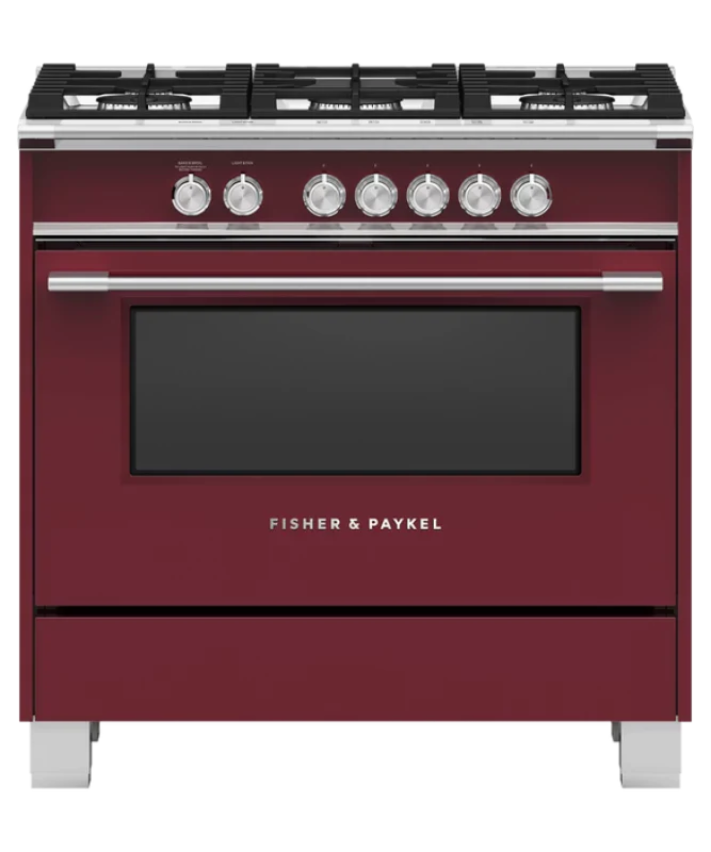 Fisher Paykel 36" Series 7 Classic 5 Burner Gas Range Red - OR36SCG4R1