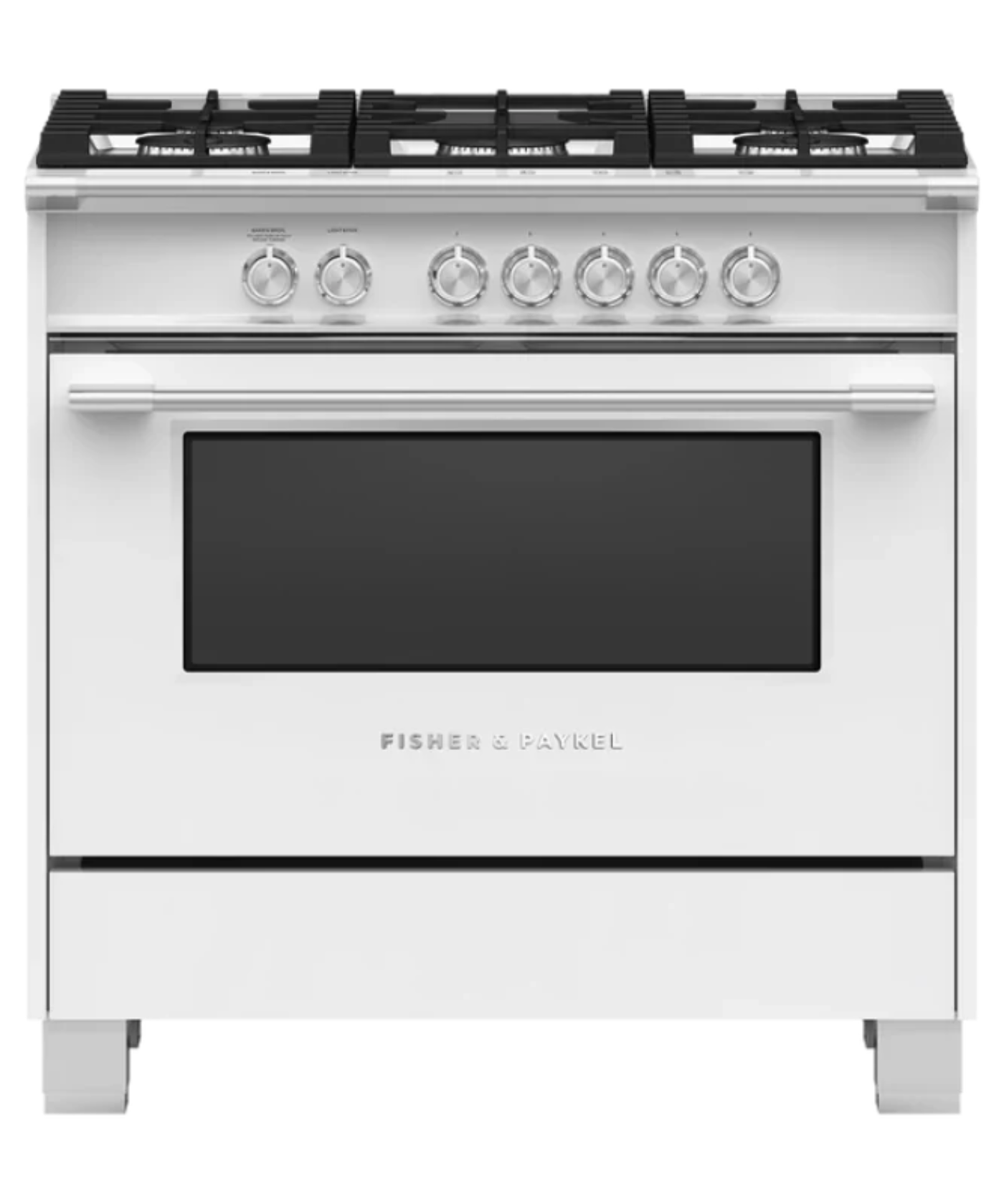 Fisher Paykel 36" Series 7 Classic 5 Burner Gas Range White - OR36SCG4W1
