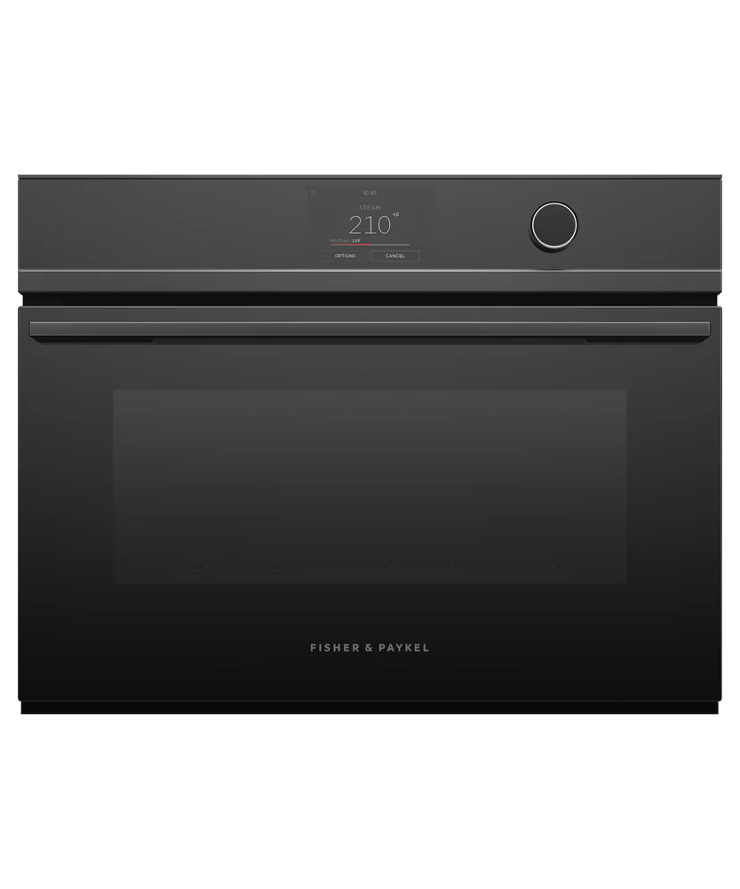 Fisher Paykel 24" Series 9 Minimal Compact Combi-Steam Oven Black Glass - OS24NDTDB1