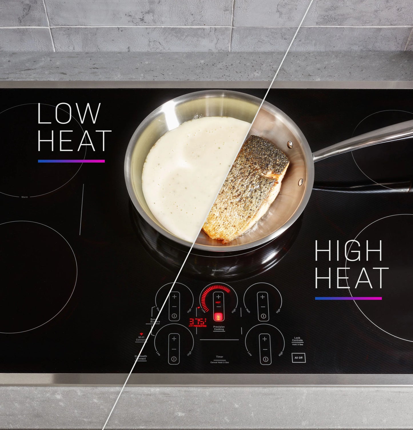 GE Appliances 36" Built-In Touch Control Induction Cooktop Black - PHP9036DTBB