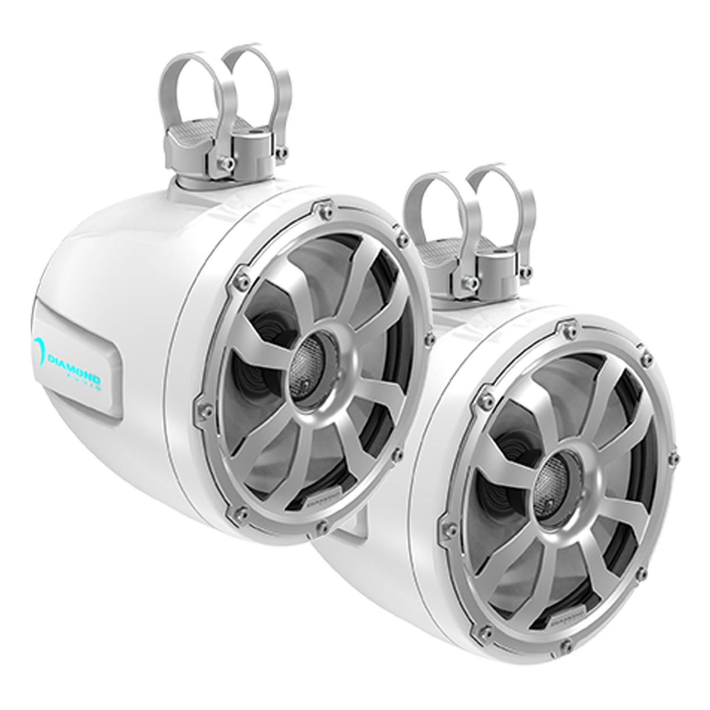 Diamond Audio 10" 2-Way Marine Tower Speaker w/Titanium Dome Tweeter (White) - POD10F4W
