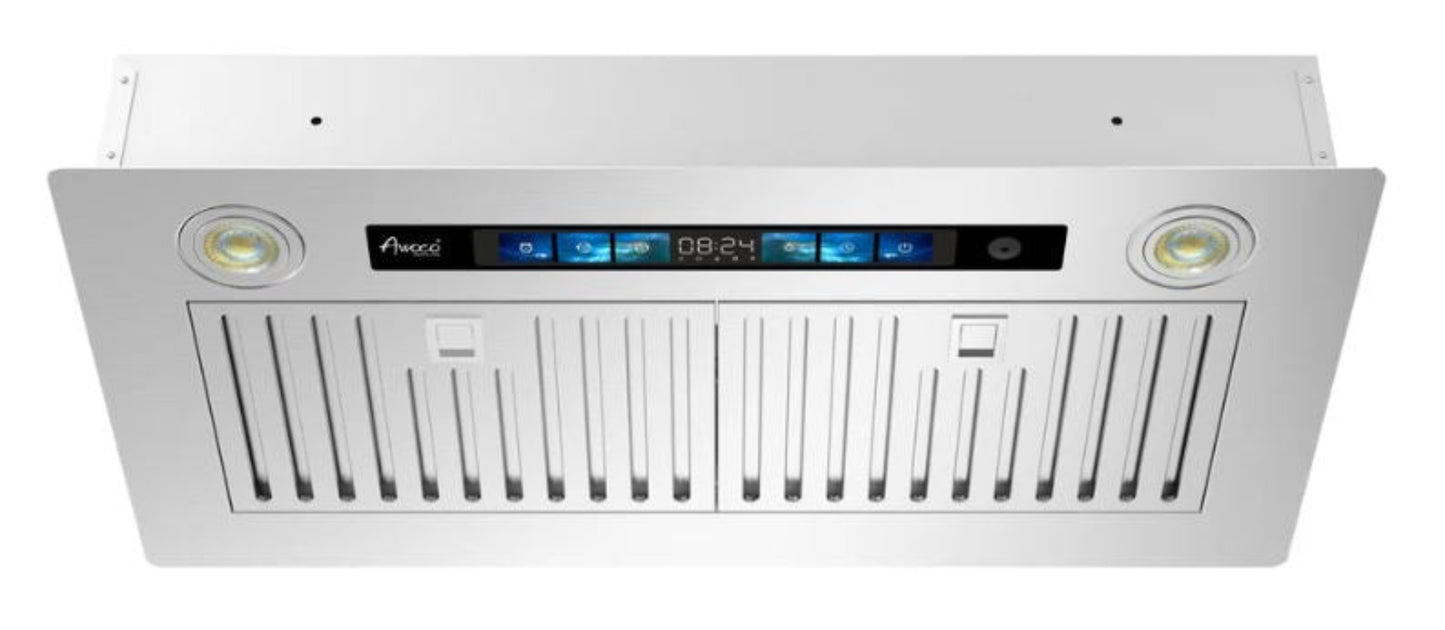 Awoco RH-IT-V Ceiling Mount 14-1/2”D Voice Control Insert Range Hood - No Blower - RH-IT06-V30-Hood