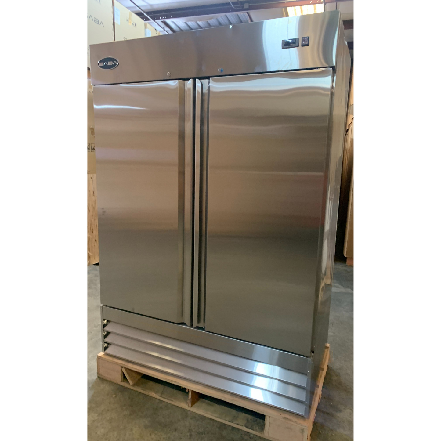 SABA Two Door Commercial Reach-In Stainless Steel Freezer (1A) - S-47F