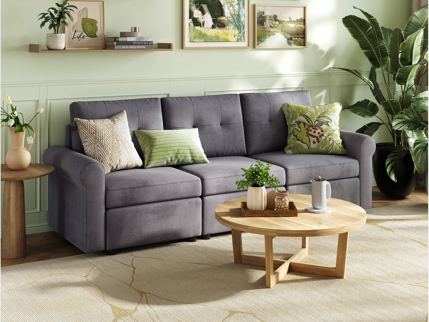 LINSY HOME RUBIK III 3 Seats Sofa - US-LH-SPF-Sofa-S800-F11-30-0-00