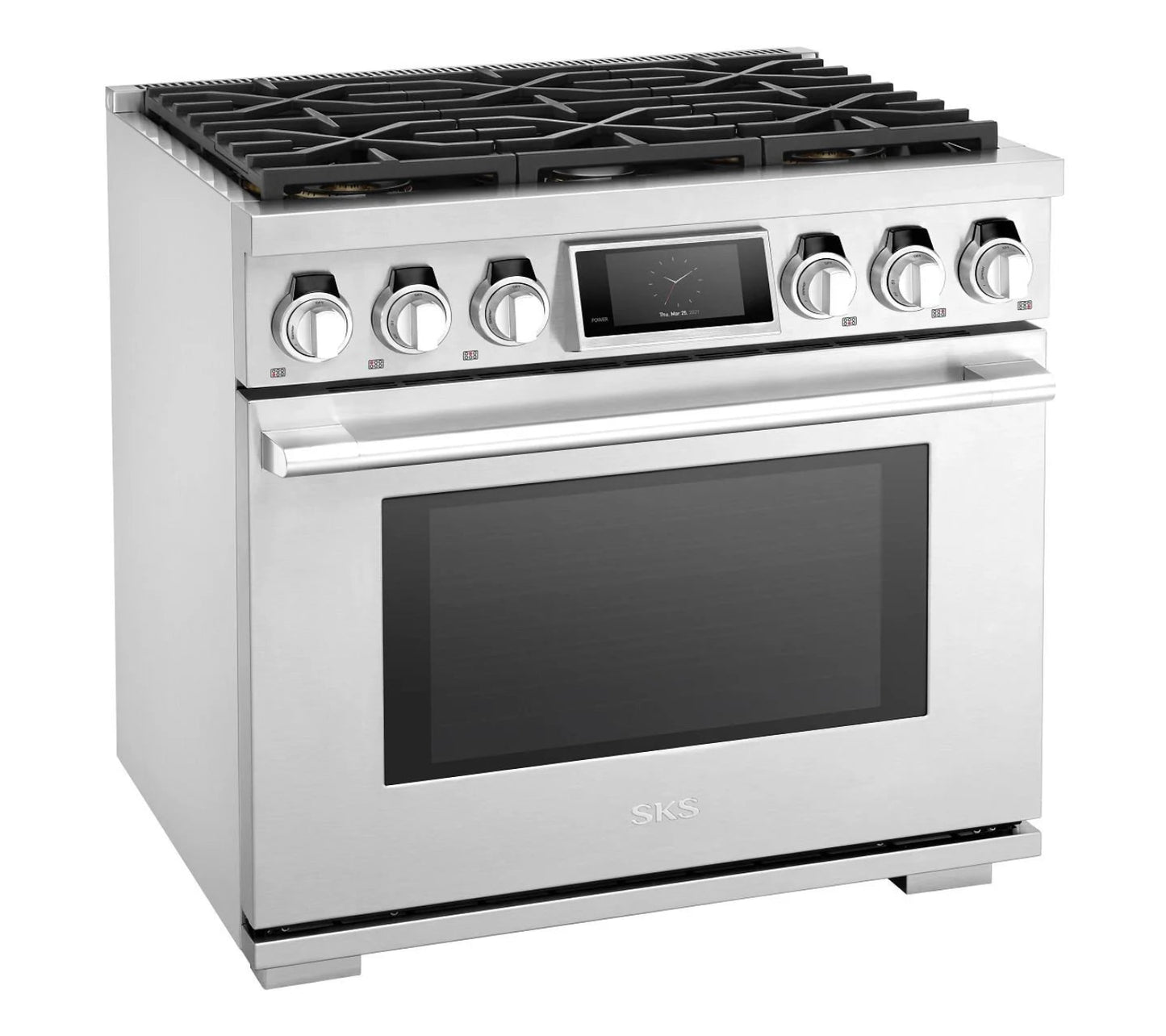 Signature Kitchen Suite SKSGR360S 36-inch Gas Pro Range with 6 Burners Stainless Steel - SKSGR360S