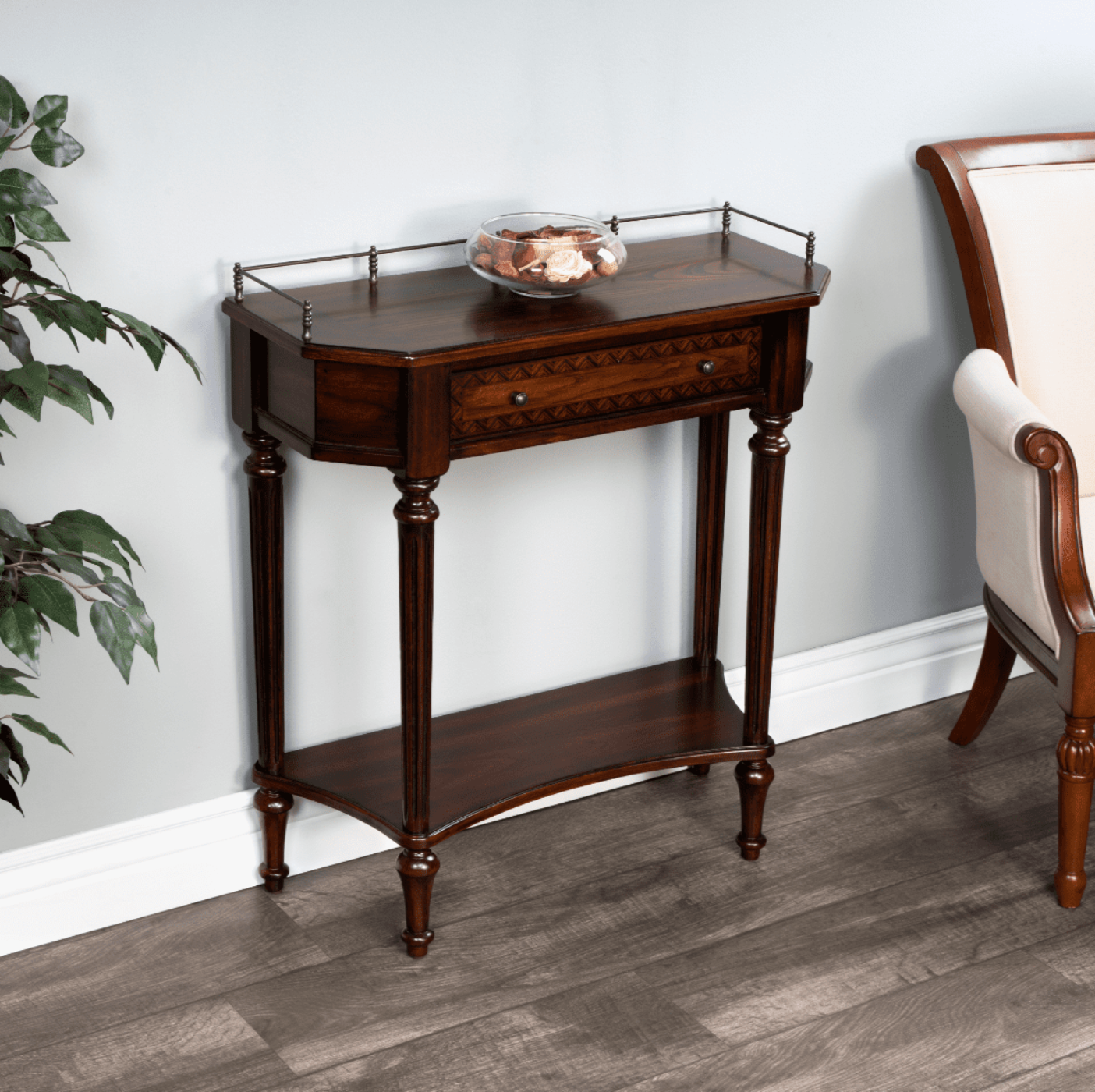 Butler Specialty Company Charleston One Drawer Console Table, Dark Brown - 883024