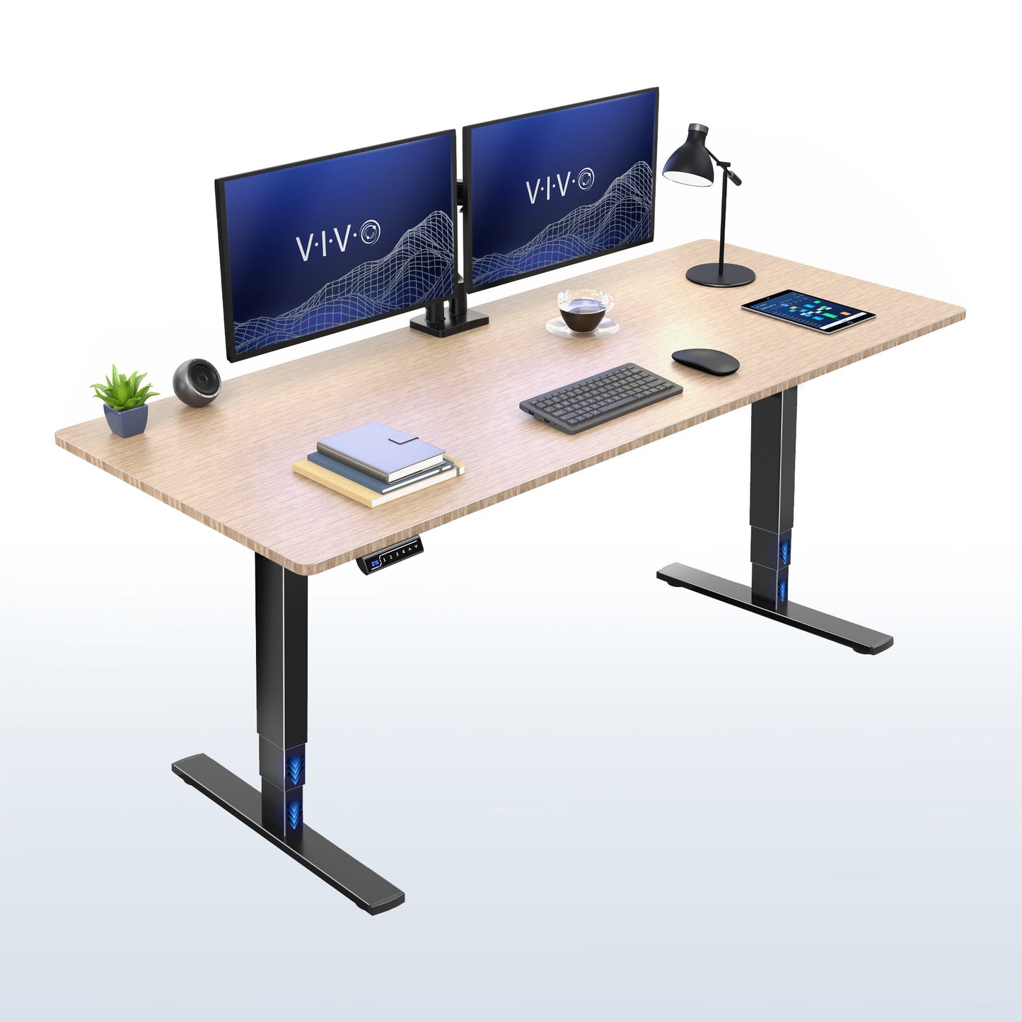 VIVO 2E Series - 71" x 30" Electric Desk with Touch Screen Memory Controller - DESK-KIT-2E71B
