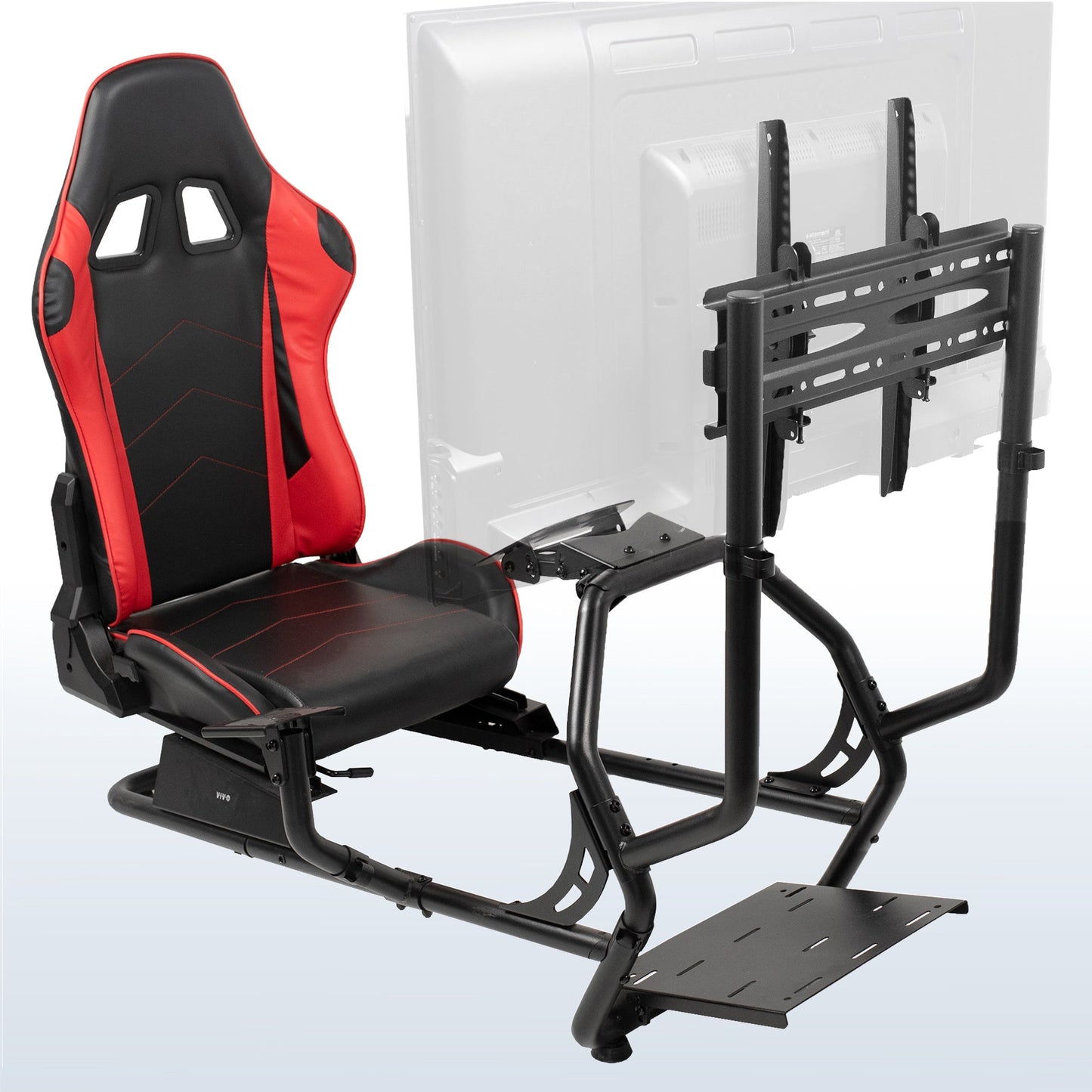 VIVO Racing Simulator Cockpit with TV Mount - 32” to 50” Screens - STAND-KIT-RACE1B